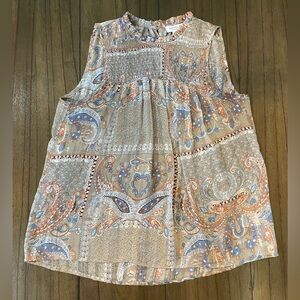 Rachel Zoe Paisley Sleeveless Top - Multicolor